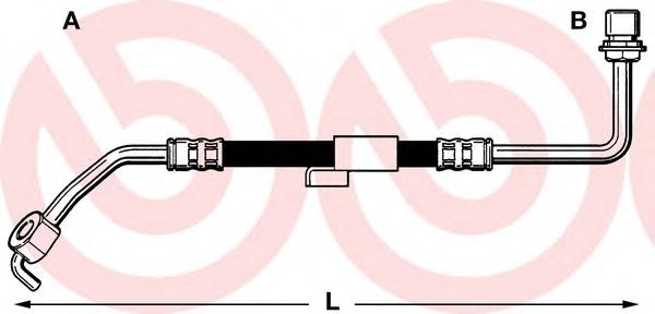 Тормозной шланг BREMBO T 24 011