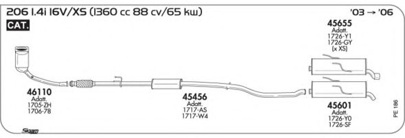 Система выпуска ОГ AKS DASIS SGPE186