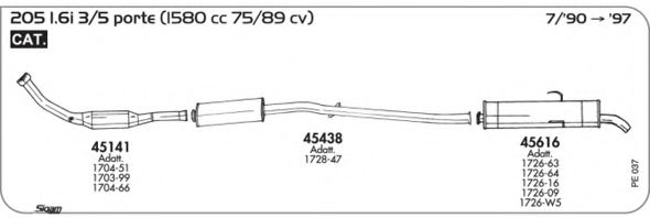Система выпуска ОГ AKS DASIS SGPE037