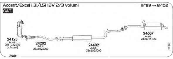 Система выпуска ОГ AKS DASIS SGHY024