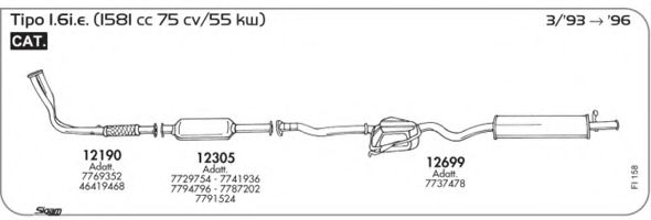 Система выпуска ОГ AKS DASIS SGFI158
