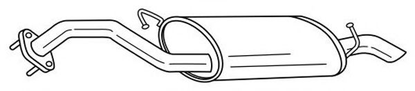 Глушитель выхлопных газов конечный AKS DASIS SG74611