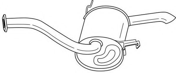 Глушитель выхлопных газов конечный AKS DASIS SG37624