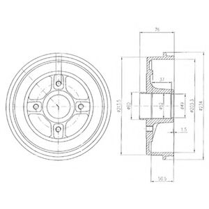 Тормозной барабан DELPHI BF281