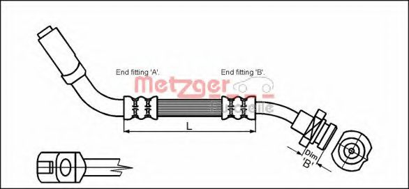 Тормозной шланг METZGER 4114723