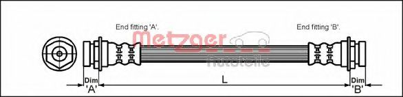 Тормозной шланг METZGER 4114754