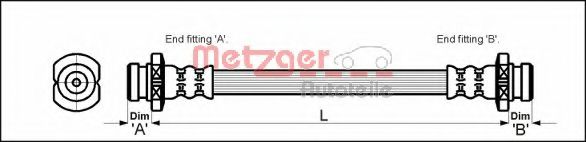 Тормозной шланг METZGER 4110611