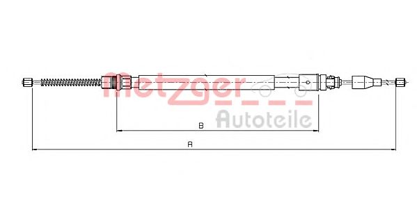 Трос, стояночная тормозная система METZGER 10.6774