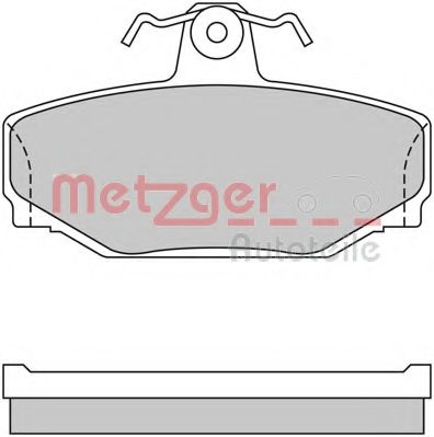 Комплект тормозных колодок, дисковый тормоз METZGER 1170074