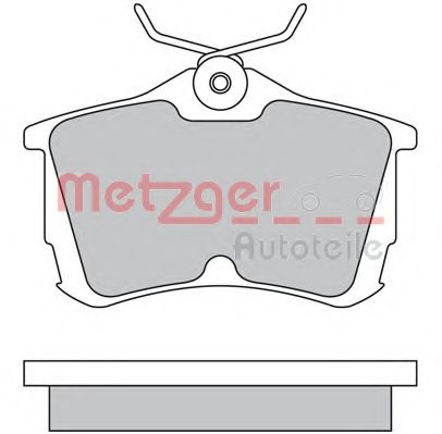 Комплект тормозных колодок, дисковый тормоз METZGER 1170435