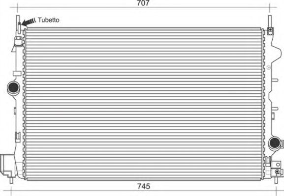 Радиатор, охлаждение двигателя MAGNETI MARELLI 350213905000