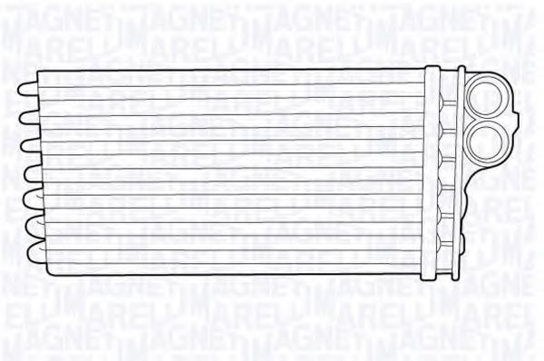 Теплообменник, отопление салона MAGNETI MARELLI 350218358000