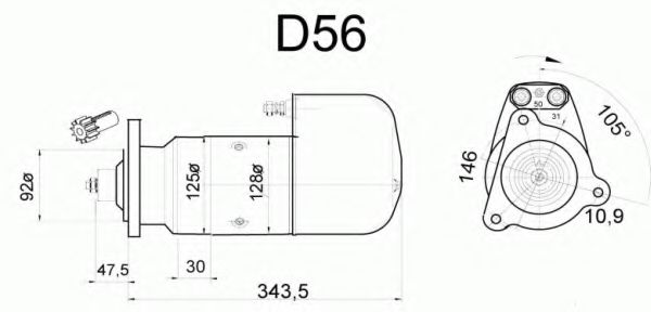 Стартер DELCO REMY 19024059