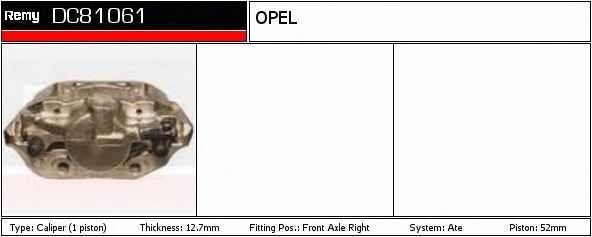 Тормозной суппорт DELCO REMY DC81061