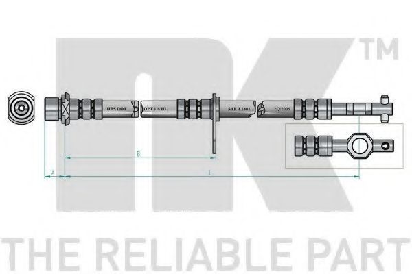 Тормозной шланг NK 854555