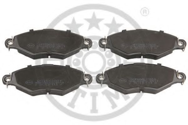 Комплект тормозных колодок, дисковый тормоз OPTIMAL 10316
