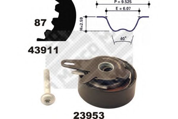 Комплект ремня ГРМ MAPCO 23911