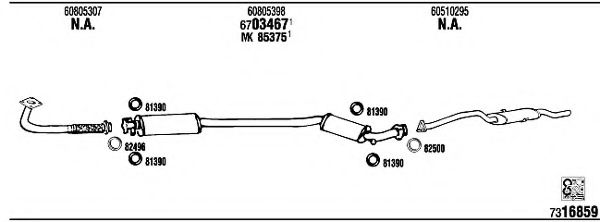 Система выпуска ОГ FONOS AR16404