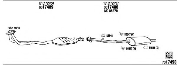 Система выпуска ОГ FONOS BW31610