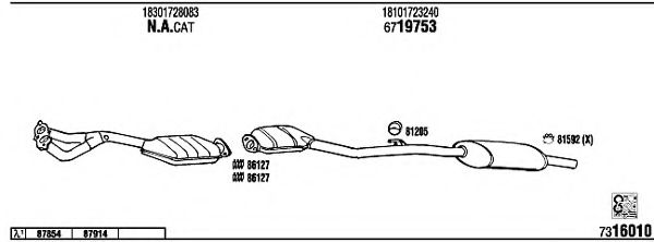 Система выпуска ОГ FONOS BW31807