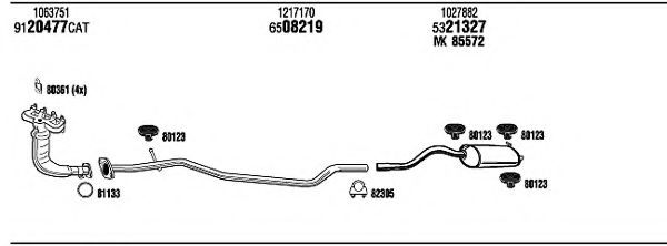 Система выпуска ОГ FONOS FOK05802AB