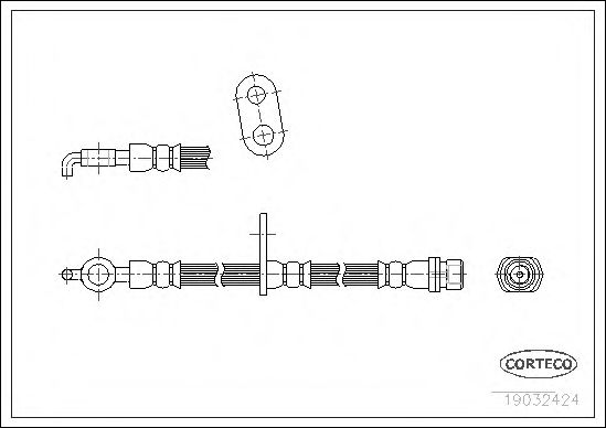 Тормозной шланг CORTECO 19032424