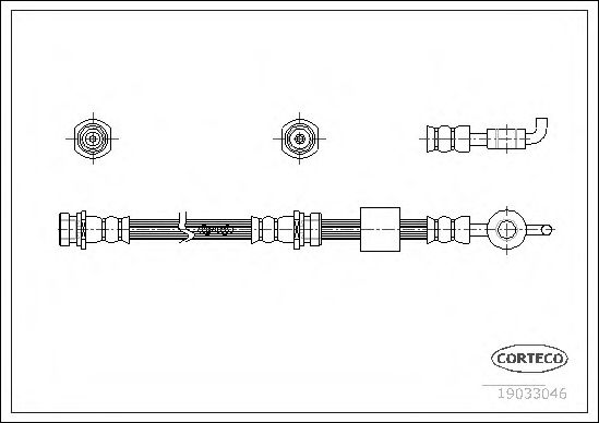 Тормозной шланг CORTECO 19033046