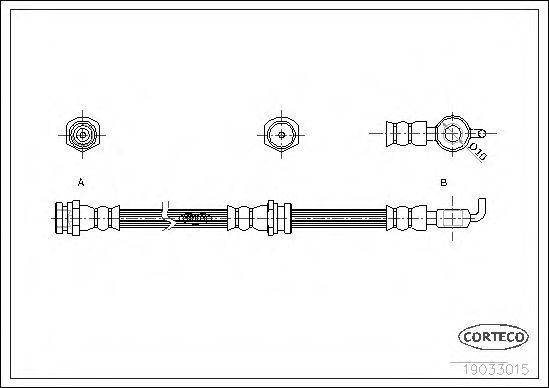 Тормозной шланг CORTECO 19033015