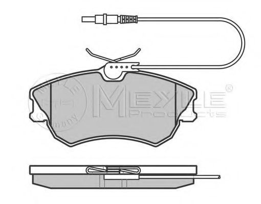 Комплект тормозных колодок, дисковый тормоз MEYLE 21888
