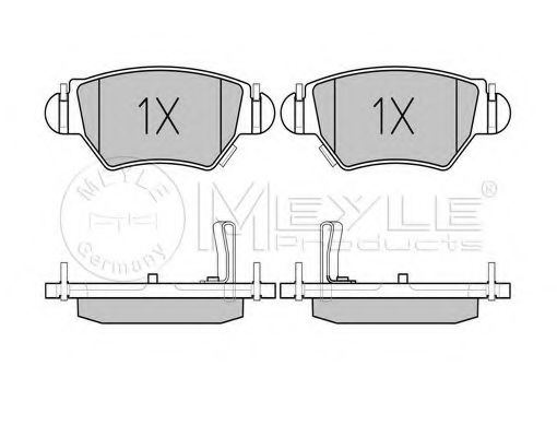 Комплект тормозных колодок, дисковый тормоз MEYLE 025 232 5817/PD