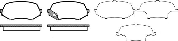 Комплект тормозных колодок, дисковый тормоз REMSA 133700