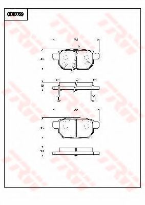 Комплект тормозных колодок, дисковый тормоз TRW GDB7729