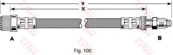 Тормозной шланг TRW PHB284