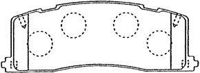 Комплект тормозных колодок, дисковый тормоз AISIN A2N047