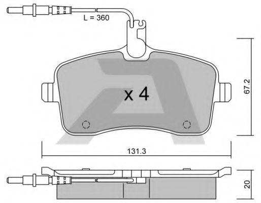 Комплект тормозных колодок, дисковый тормоз AISIN BPPE-1009