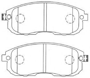 Комплект тормозных колодок, дисковый тормоз AISIN H1N041