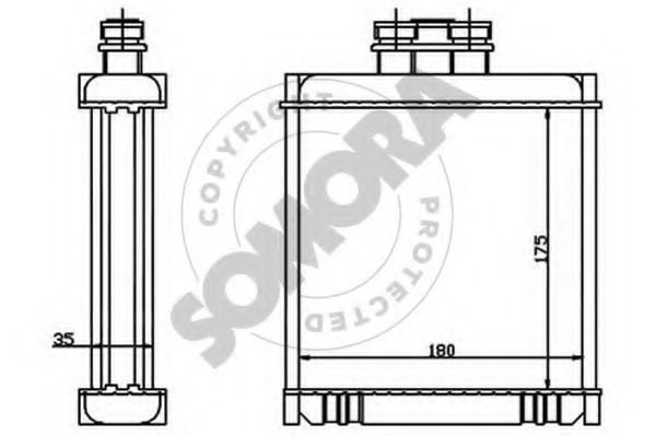 Теплообменник, отопление салона SOMORA 355450