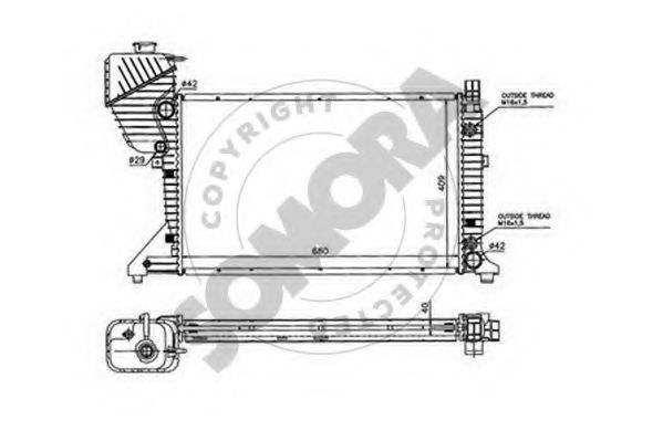 Радиатор, охлаждение двигателя SOMORA 172140C