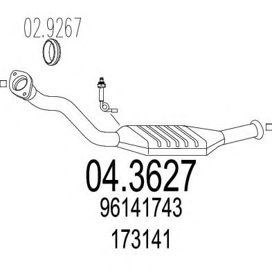 Катализатор MTS 04.3627