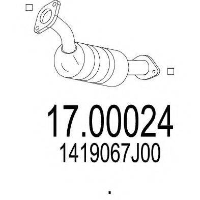 Сажевый / частичный фильтр, система выхлопа ОГ MTS 17.00024