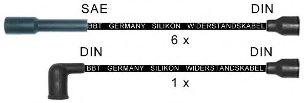 Комплект проводов зажигания HITACHI 134249