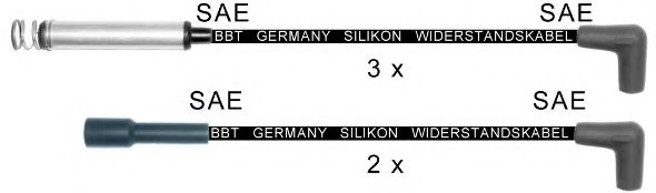 Комплект проводов зажигания BBT ZK785