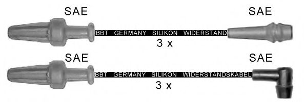 Комплект проводов зажигания BBT ZK1519