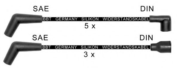 Комплект проводов зажигания BBT ZK1247
