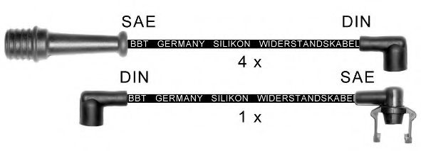 Комплект проводов зажигания BBT ZK1581