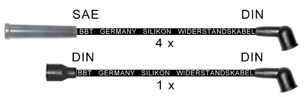 Комплект проводов зажигания BBT ZK1703