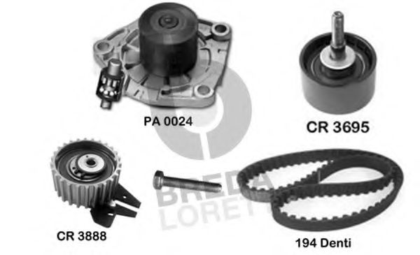 Водяной насос + комплект зубчатого ремня BREDA  LORETT KPA0326A