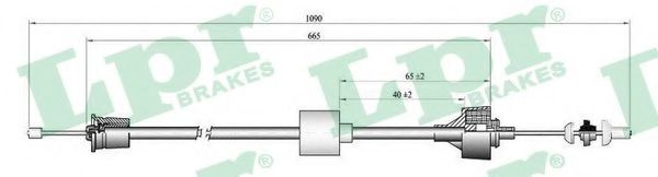 Трос, управление сцеплением LPR C0191C