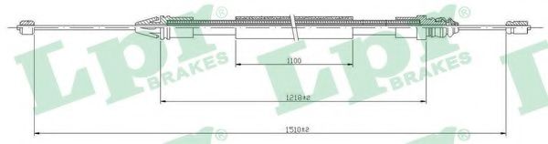 Трос, стояночная тормозная система LPR C0710B