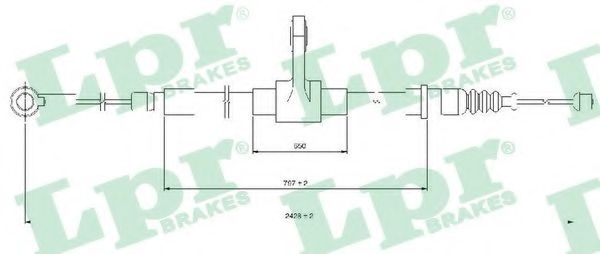 Трос, стояночная тормозная система LPR C1416B